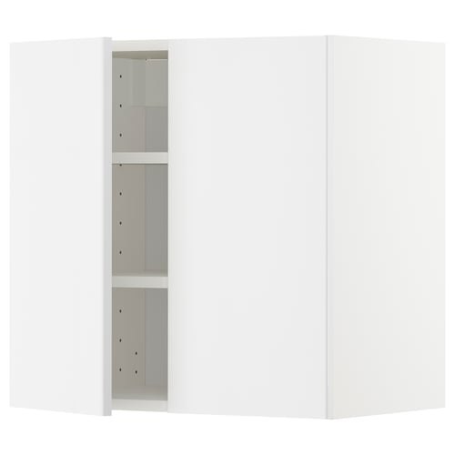 METOD Mueble mural con repisas, blanco/Ringhult blanco, 60x60 cm