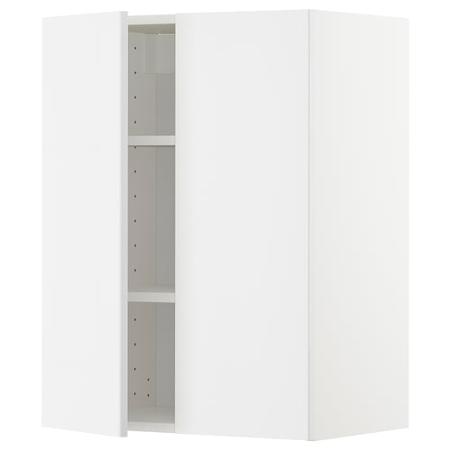 METOD Mueble mural con repisas, blanco/Ringhult blanco, 60x80 cm