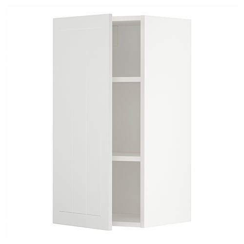 METOD Mueble mural con repisas, blanco/Stensund blanco, 40x80 cm