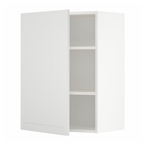 METOD Mueble mural con repisas, blanco/Stensund blanco, 60x80 cm