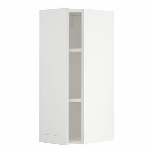 METOD Mueble mural con repisas, blanco/Stensund blanco, 30x80 cm