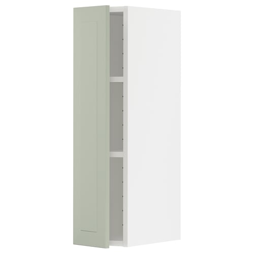 METOD Mueble mural con repisas, blanco/Stensund menta, 20x80 cm