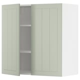 METOD Mueble mural con repisas, blanco/Stensund menta, 80x80 cm