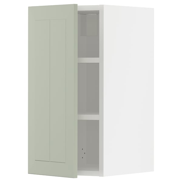 METOD Mueble mural con repisas, blanco/Stensund menta, 30x60 cm