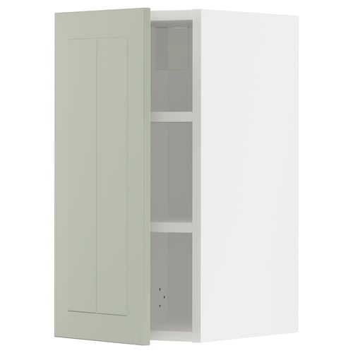 METOD Mueble mural con repisas, blanco/Stensund menta, 30x60 cm