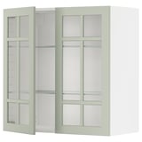 METOD Mueble mural con repisas, blanco/Stensund menta, 80x80 cm