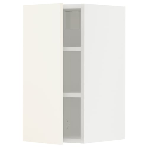 METOD Mueble mural con repisas, blanco/Vallstena blanco, 30x60 cm