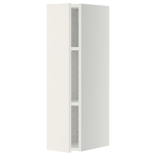 METOD Mueble mural con repisas, blanco/Veddinge blanco, 20x80 cm