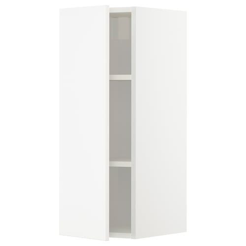 METOD Mueble mural con repisas, blanco/Veddinge blanco, 30x80 cm