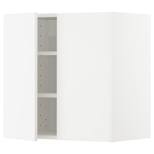 METOD Mueble mural con repisas, blanco/Veddinge blanco, 60x60 cm