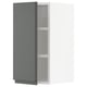 METOD Mueble mural con repisas, blanco/Voxtorp Gris oscuro, 30x60 cm