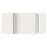 METOD Mueble mural esquina, blanco/Veddinge blanco, 88x37x40 cm