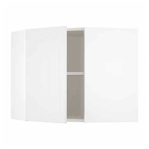 METOD Mueble mural esquinero con repisas, blanco/Stensund blanco, 68x60 cm