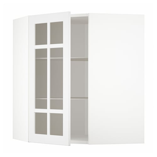 METOD Mueble mural esquinero con repisas, blanco/Stensund blanco, 68x80 cm