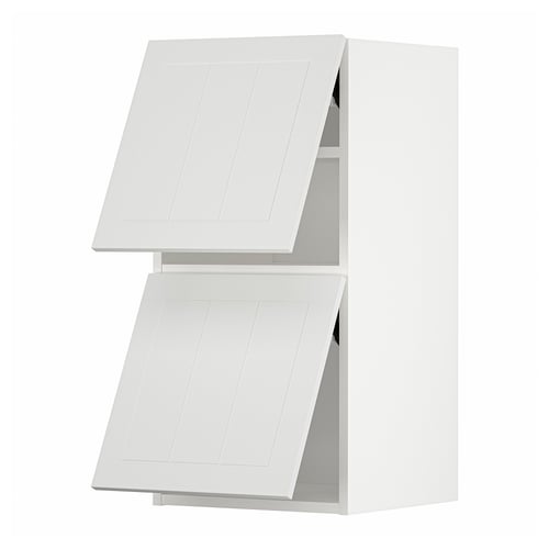 METOD Mueble mural horizontal, 2 puertas, blanco/Stensund blanco, 40x80 cm