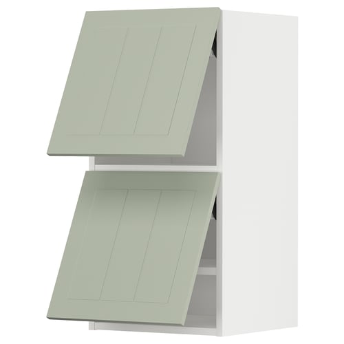 METOD Mueble mural horizontal, 2 puertas, blanco/Stensund menta, 40x80 cm