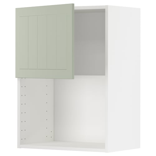 METOD Mueble mural para microondas, blanco/Stensund menta, 60x80 cm