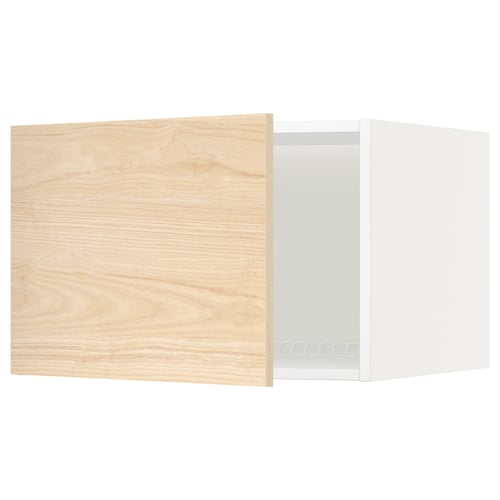 METOD Mueble mural superior, blanco/Askersund efecto fresno claro, 60x40 cm