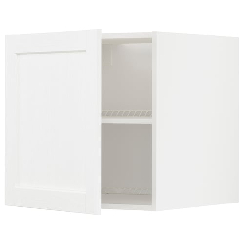 METOD Mueble mural superior, blanco Enköping/blanco efecto madera, 60x60 cm