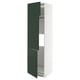 METOD Mueble para refrigerador, 3 puertas, blanco/Havstorp verde oscuro, 60x60x220 cm