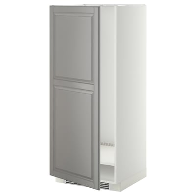METOD Mueble para refrigerador empotrado, blanco/Bodbyn gris, 60x60x140 cm