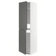 METOD Mueble para refrigerador empotrado, blanco/Voxtorp Gris oscuro, 60x60x220 cm