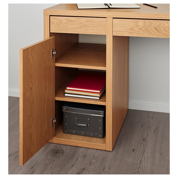 MICKE Escritorio, efecto roble, 105x50 cm