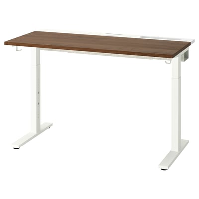 MITTZON Escritorio, chapa nogal/blanco, 120x60 cm