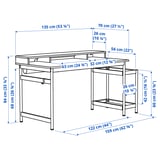 MULLSJÖ / SMÖRKULL Juego de escritorio, chapa roble/gris osc