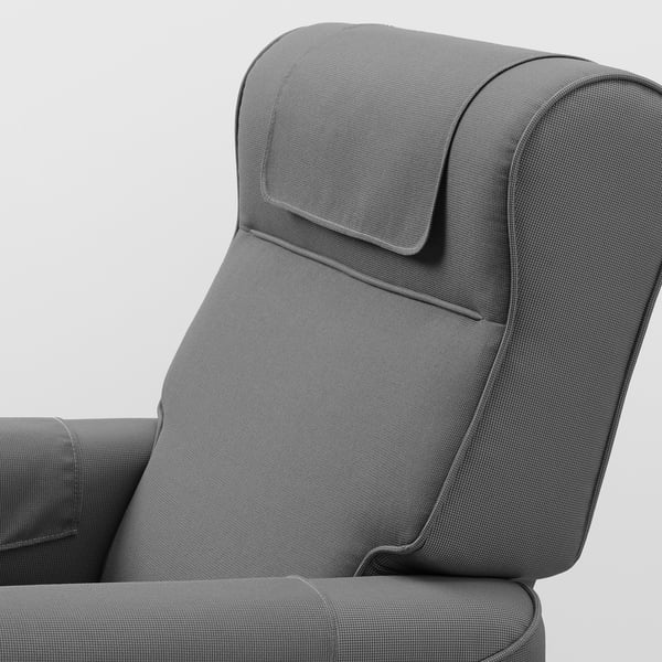MUREN Sillón reclinable, Remmarn gris claro