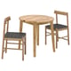 NACKANÄS / NACKANÄS Juego de comedor 2 sillas, acacia/acacia, 80 cm