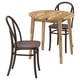 NACKANÄS / SKOGSBO Juego de comedor 2 sillas, acacia/café oscuro, 80 cm