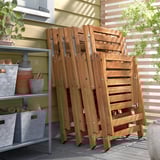 NÄMMARÖ Juego terraza 4 sillas reclinables, café/Kuddarna beige