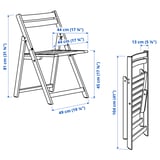 NÄMMARÖ Silla para terraza, plegable/café