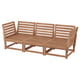 NÄMMARÖ Sofá 3 cuerpos, apoyabrazos café, 210 cm