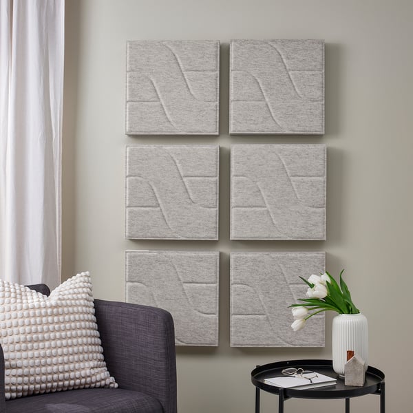 NÄVERHÄGG Panel absorción sonido, decoración/gris, 41x41 cm