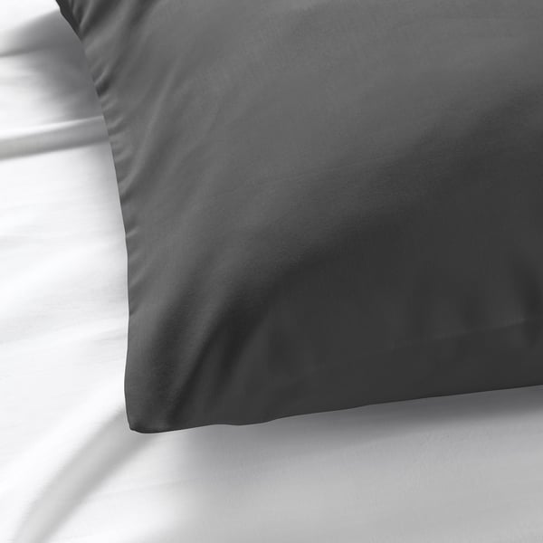NATTJASMIN Funda de almohada, Gris oscuro, 50x60 cm