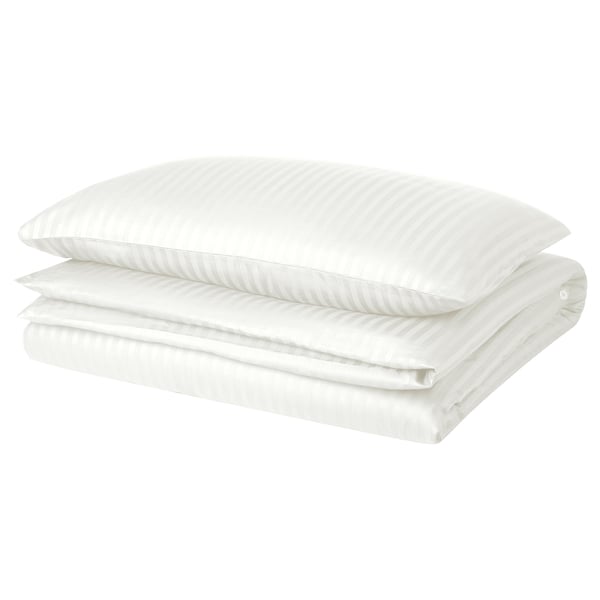 NATTJASMIN Funda plumón con funda almohada, blanco, 150x200/50x60 cm