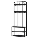 NIPÅSEN / BAGGMUCK Muebles entrada, set de 2, negro/gris