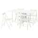 NORDEN / FRÖSVI Juego de comedor con 4 sillas, blanco/blanco, 26/89/152 cm