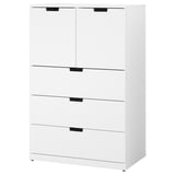 NORDLI Cómoda con 5 cajones, blanco, 80x122 cm