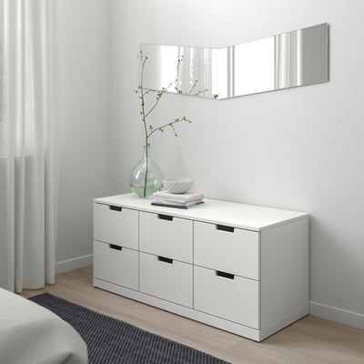 NORDLI Cómoda con 6 cajones, blanco, 120x54 cm