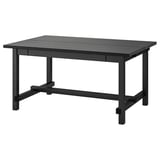 NORDVIKEN Mesa extensible, negro, 152/223x95 cm