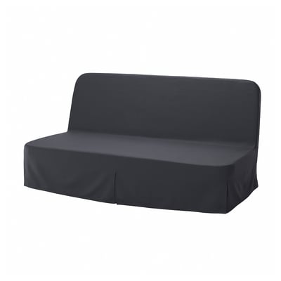 NYHAMN Sofá cama 3 cuerpos, con colchón de espuma Naggen/Gris oscuro