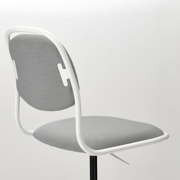 ÖRFJÄLL Silla de escritorio, blanco/Vissle gris claro