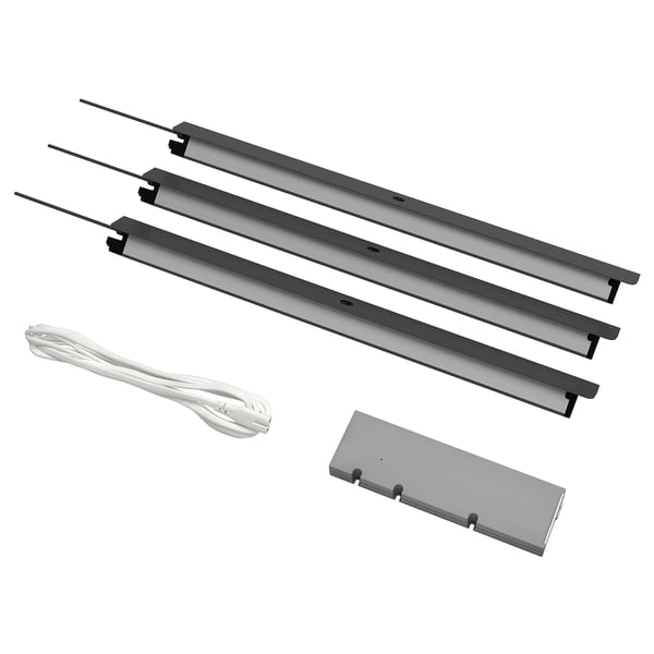 ÖVERSIDAN / TRÅDFRI Kit iluminación, gris osc