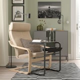 OLSERÖD Mesa lateral, gris oscuro/gris osc, 53x50 cm