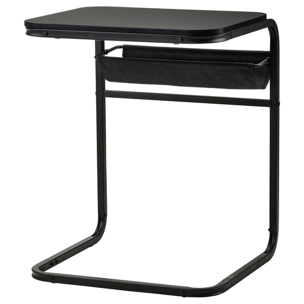 OLSERÖD Mesa lateral, gris oscuro/Gris oscuro, 53x50 cm