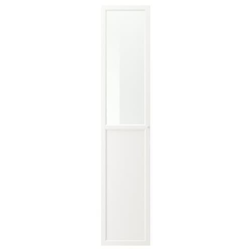 OXBERG Puerta de vidrio, blanco, 40x192 cm