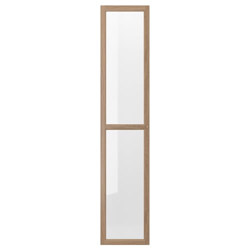 OXBERG Puerta de vidrio, efecto roble, 40x192 cm